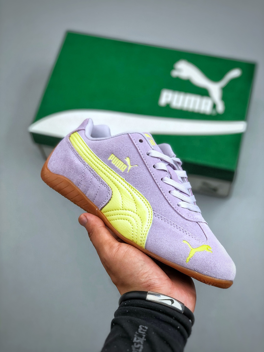 Puma Speedcat OG Sneakers - Style & Comfort in Lilac and Yellow, Size 36-40.5
