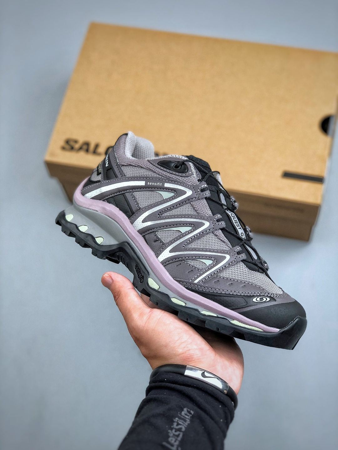 Salomon XT-QUEST GTX Hiking Shoes - Gray Brown, Couple Outdoor Functional