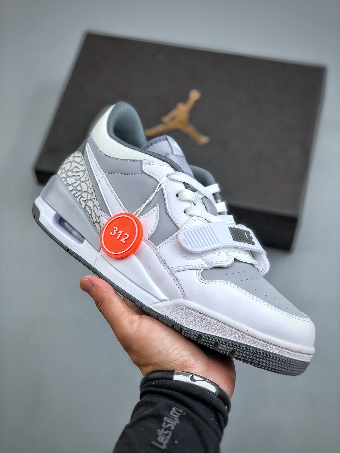 Nike Air Jordan Legacy 312 Low Basketball Shoes - White/Grey - CD7069-005