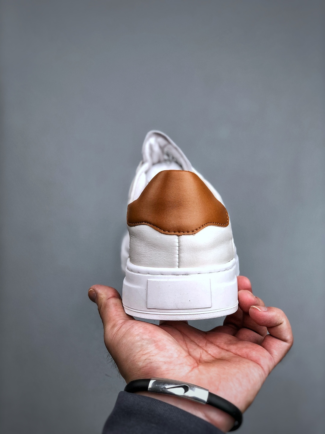 ECCO爱步小白鞋男 四季可穿复古增高板鞋