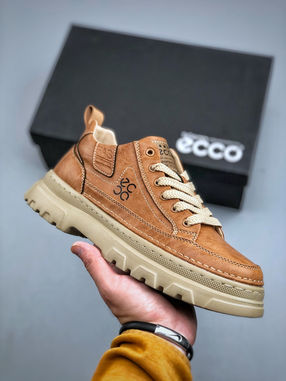 /ECCO爱步 小红书爆款 新款百搭休闲款 Ecco/爱步男士跑步鞋休闲鞋透气轻质系带轻便运动鞋