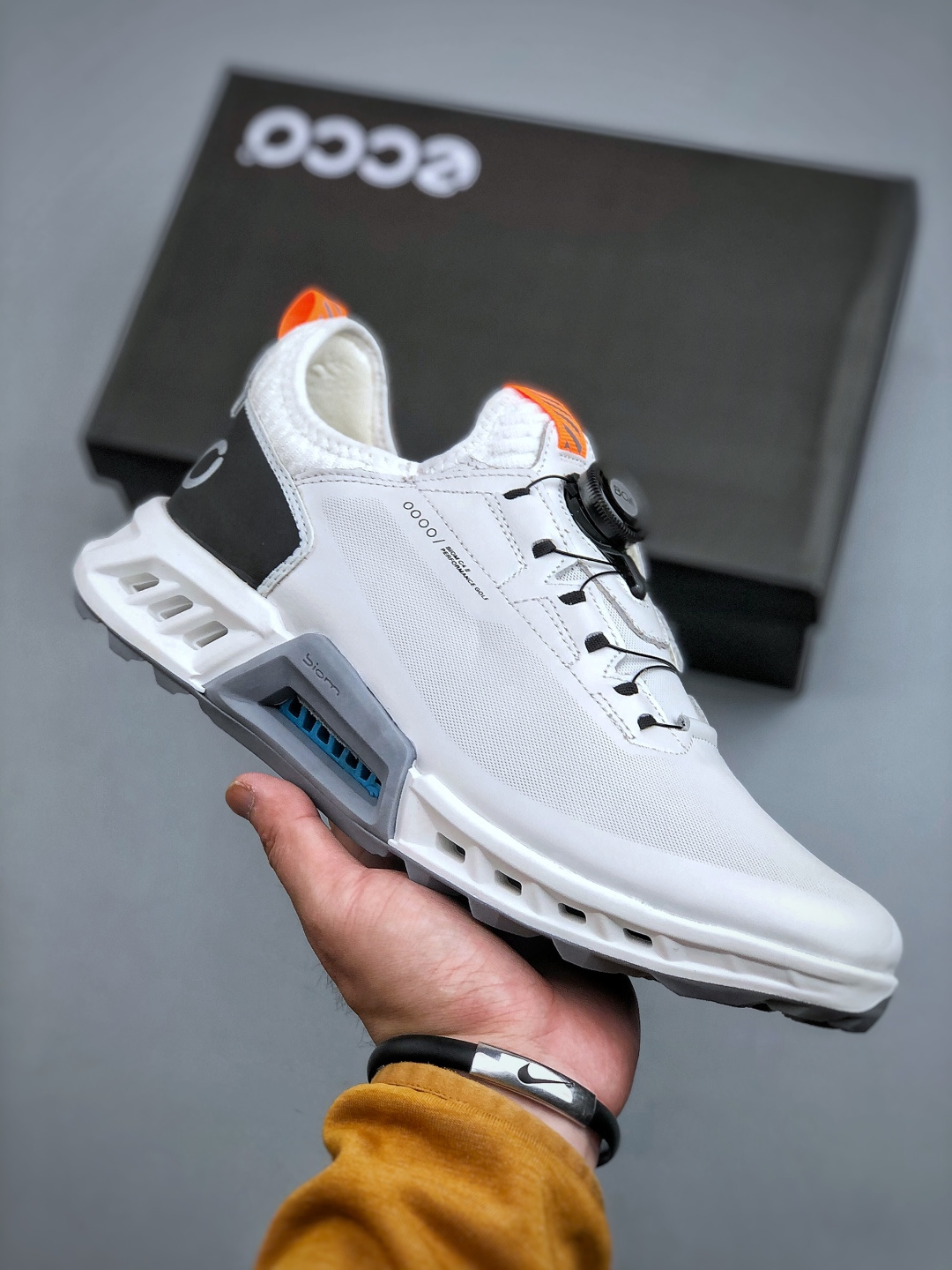 L/Ecco爱步高尔夫运动鞋男鞋 健步皮鞋 防滑跑步鞋 健步C系列新款