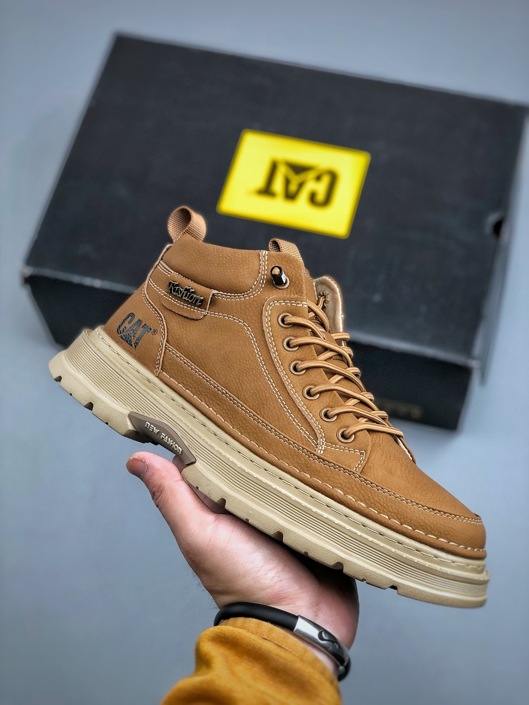 CAT纯原 广东大厂 新款 推土机 休闲时尚 男士休闲皮鞋