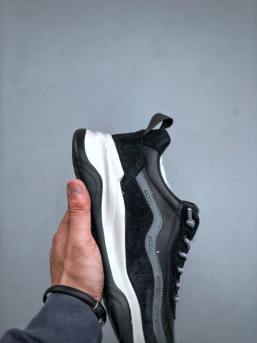 ECCO爱步男鞋 百搭休闲老爹鞋 柔酷8号系列运动鞋