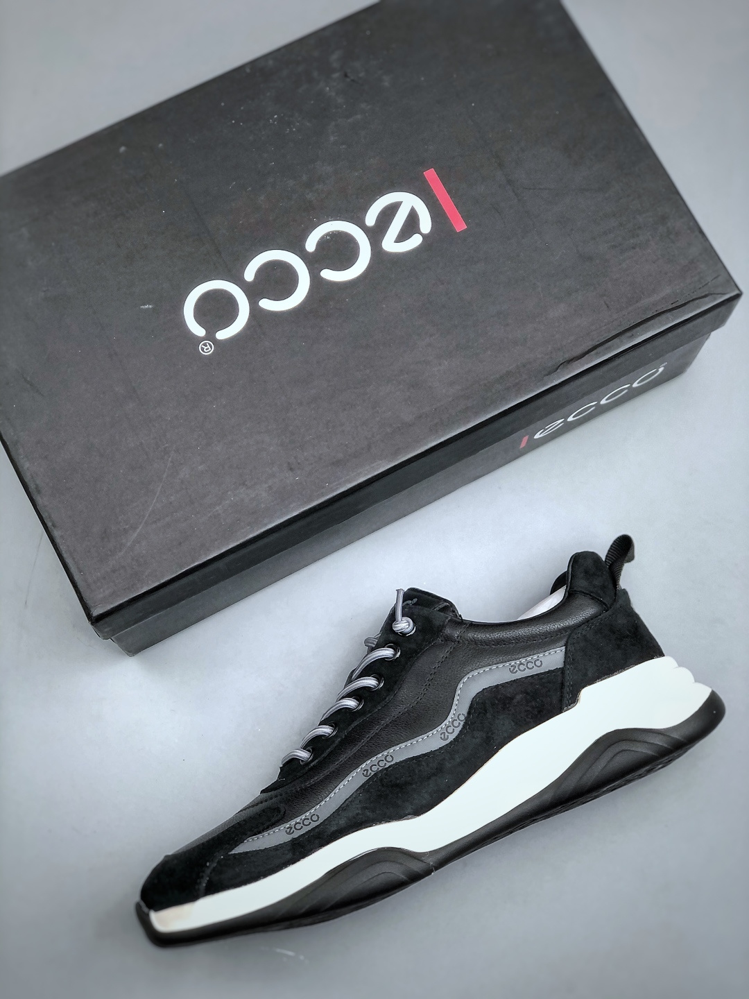 ECCO爱步男鞋 百搭休闲老爹鞋 柔酷8号系列运动鞋