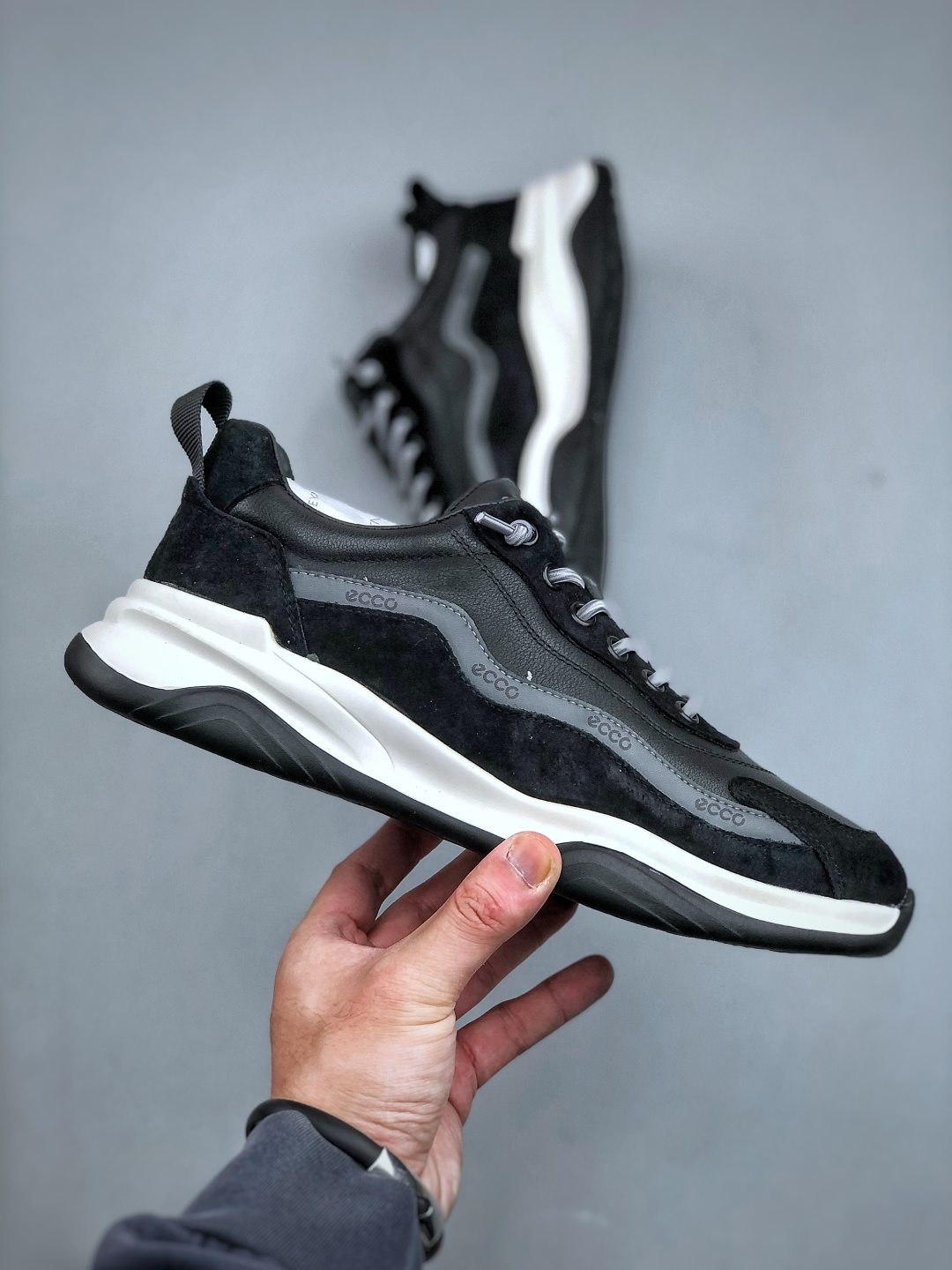 ECCO爱步男鞋 百搭休闲老爹鞋 柔酷8号系列运动鞋