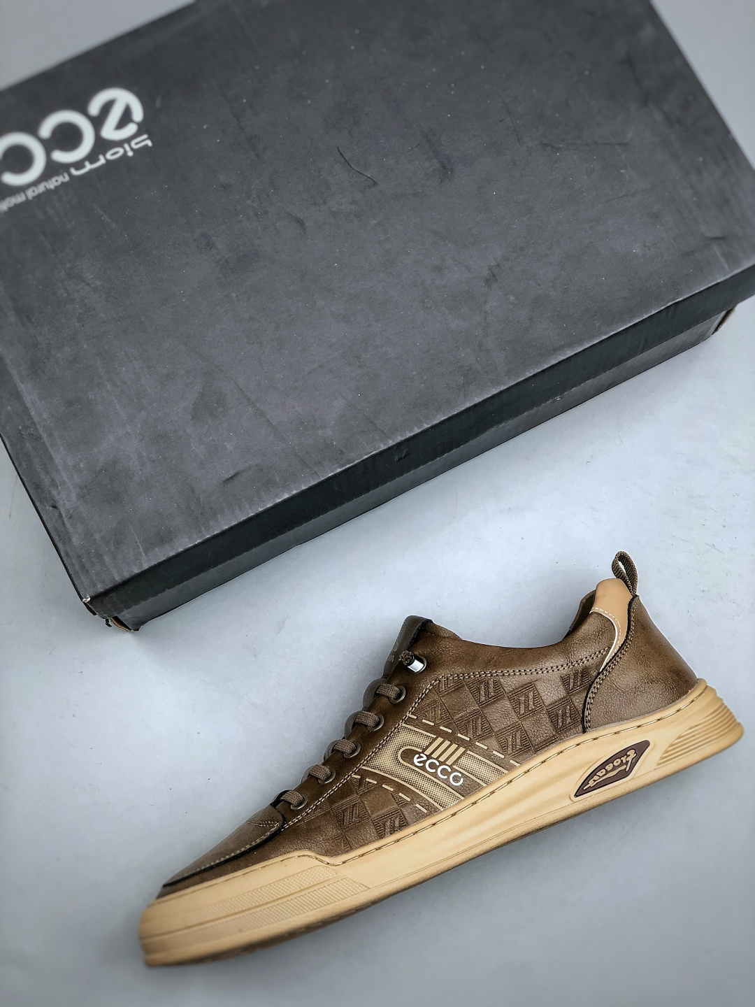 240K ECCO/原盒爱步 广东1比1货源 2025最新款 新一代ecco男鞋 时尚正装男士板鞋