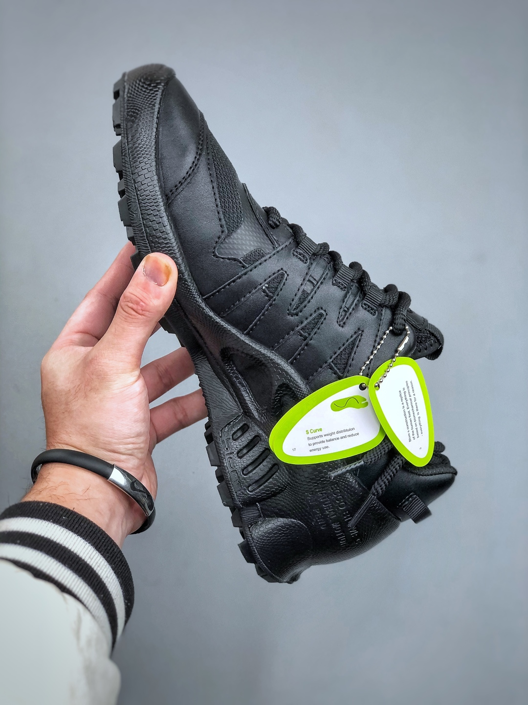 莞产顶级 ECCO爱步｜注塑工艺 牛皮革 低帮 徒步鞋 黑色