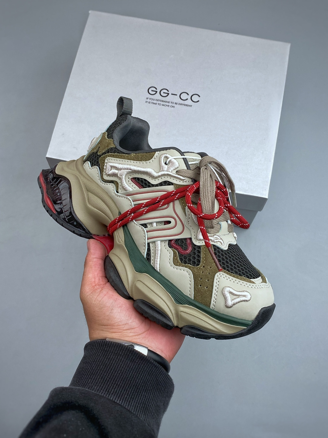 GG-CC 2026ss春季官方新款GGCC 反叛星球 5.5cm厚底增高做旧老爹鞋系列 鞋子颜色很好看