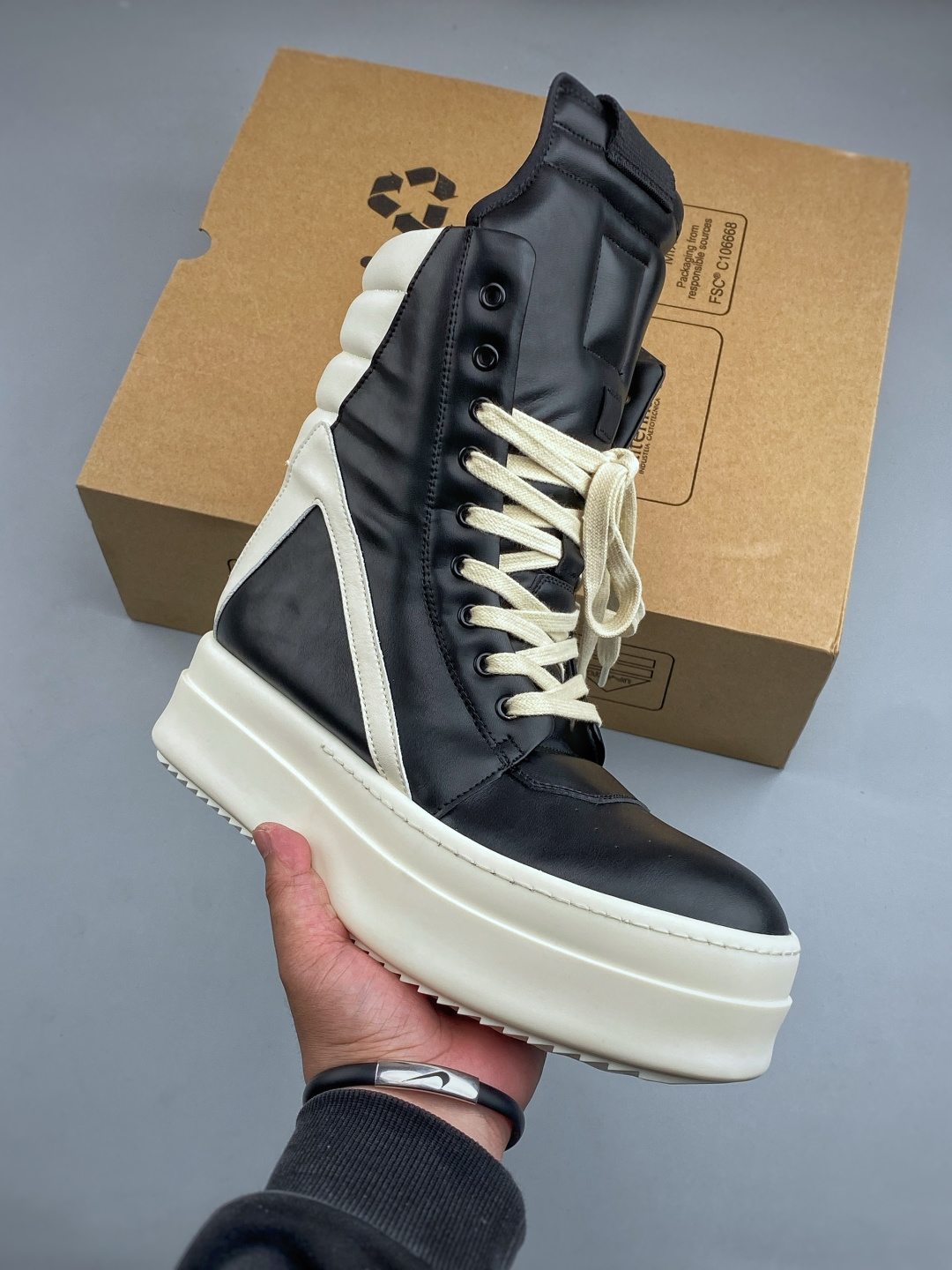 H莞产G版，RO / Rick Owens 瑞克·欧文斯 Geobasket Mega Bumper 高