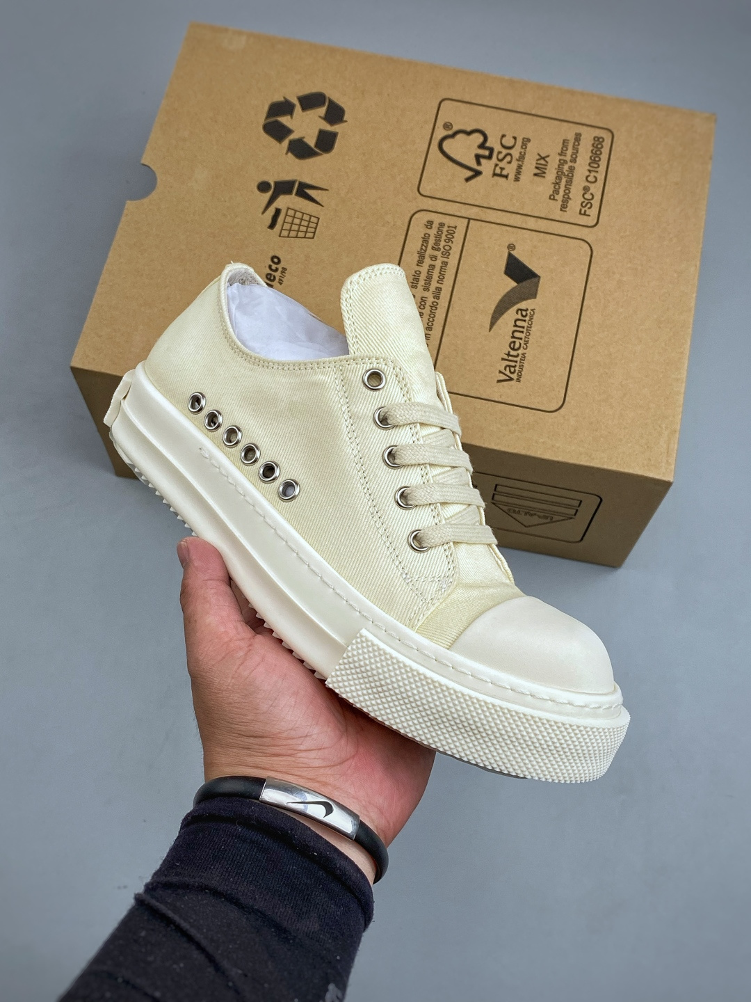 H莞产G版，Rick Owens DRKSHDW Hollywood 瑞克·欧文斯 低帮板鞋 布面 东莞