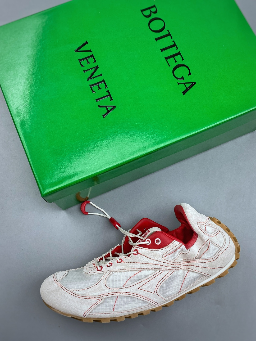 M 宝缇嘉/葆蝶家-Bottega Veneta Orbit Flash牛皮革复古效果饰面圆头细带低帮生活休闲鞋 尺码：