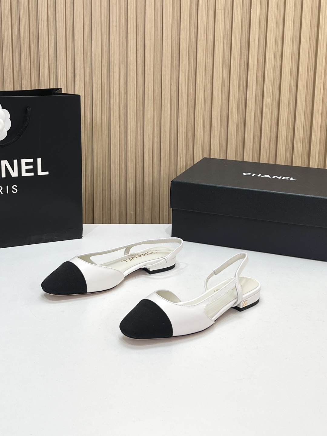 Two Tone Slingback Pumps