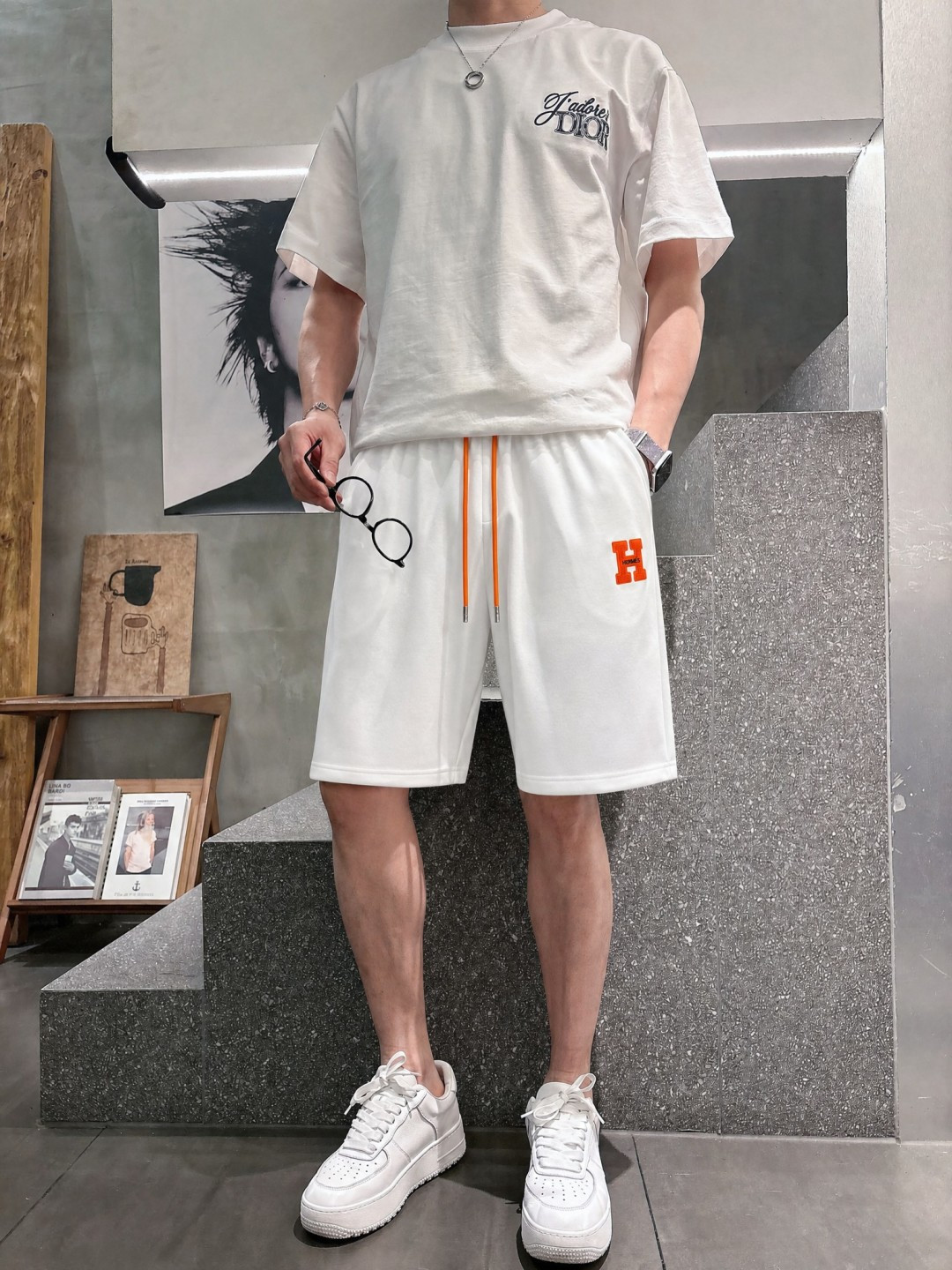 ·  爱马仕 2026春夏新款男士休闲宽松短裤 五分裤 高端货简洁时尚大方定制原版进口面料简洁利落又清爽品质做工细节精美