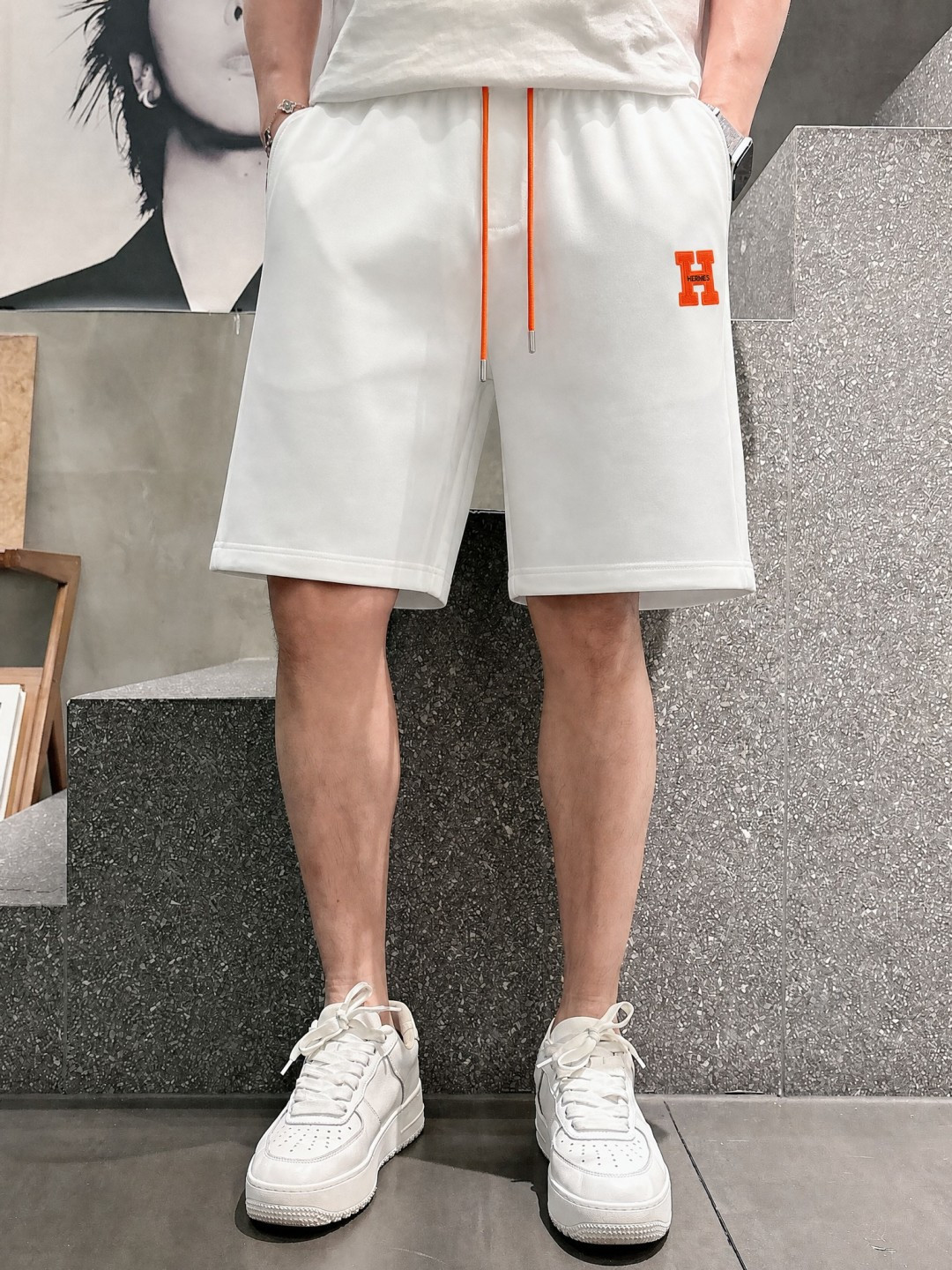 ·  爱马仕 2026春夏新款男士休闲宽松短裤 五分裤 高端货简洁时尚大方定制原版进口面料简洁利落又清爽品质做工细节精美