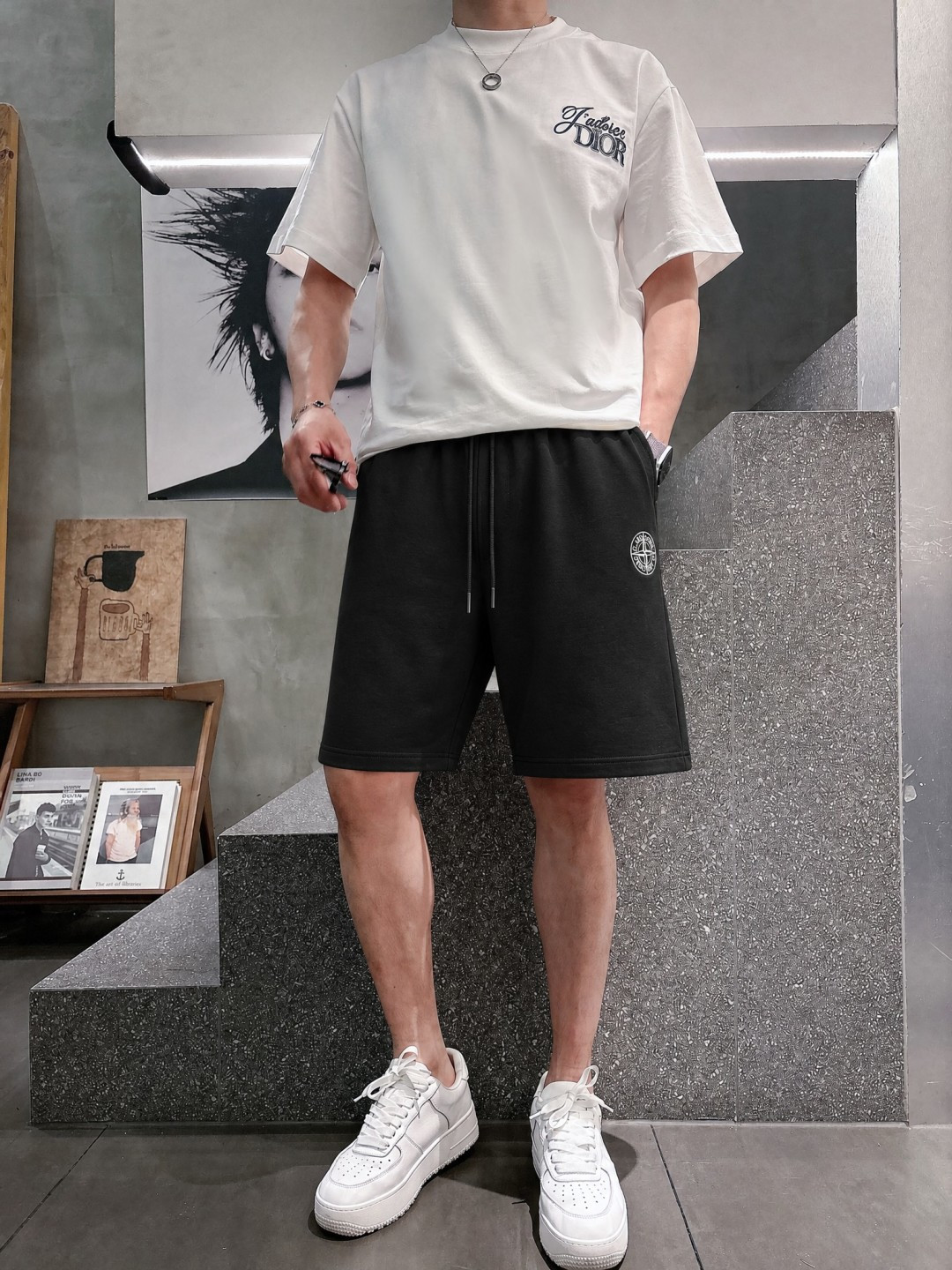 .  石头岛 2026春夏新款男士休闲宽松短裤 五分裤 高端货简洁时尚大方定制原版进口面料简洁利落又清爽品质做工细节精美