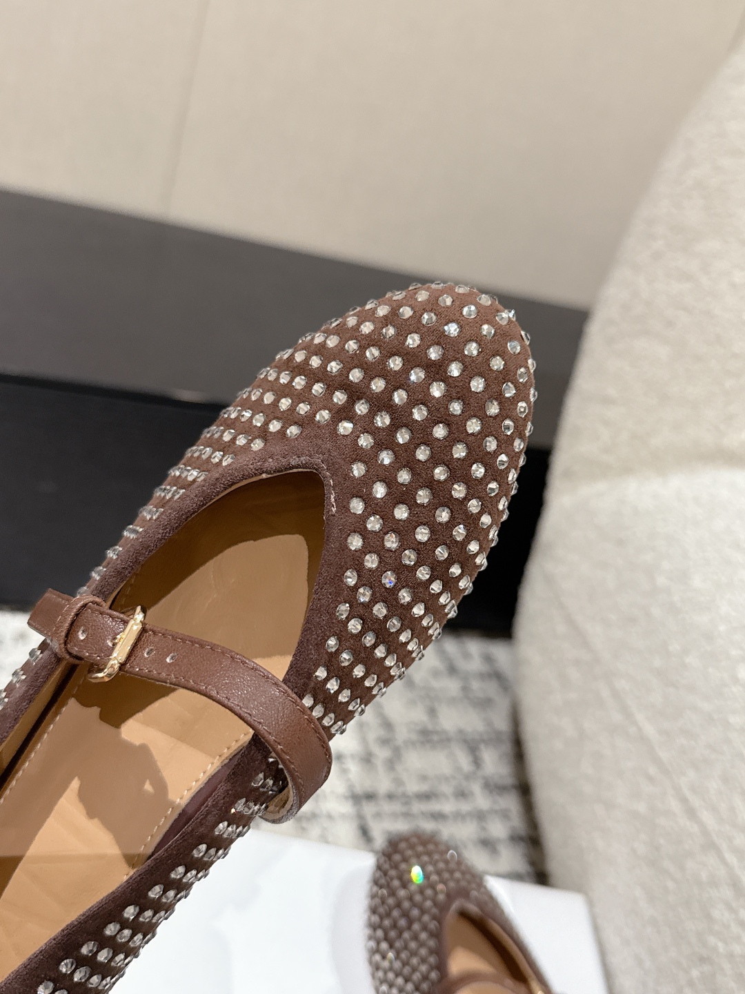 New Jwanderson 25/Spring Summer Elliptical Drilling Shoes with Velvet and Diamonds - 图片 6