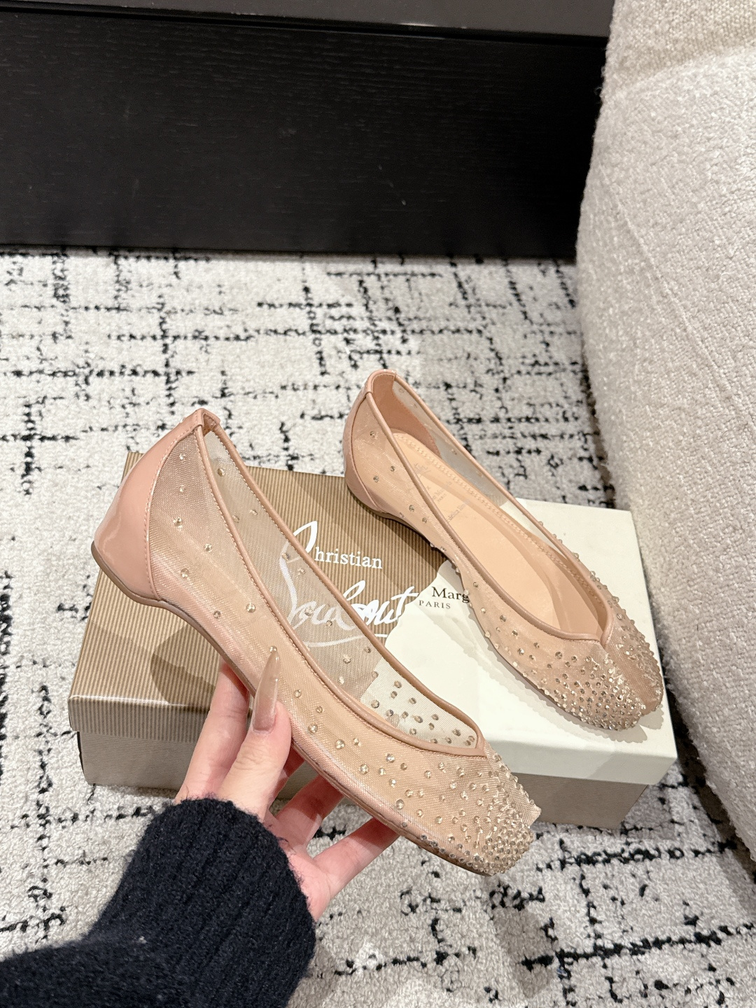 Red Bottom Ballet Shoes: Original Design with Super Flat Toe and Sheepskin Lining - 图片 1