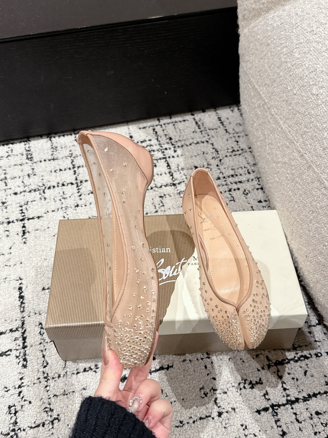 Red Bottom Ballet Shoes: Original Design with Super Flat Toe and Sheepskin Lining - 图片 5