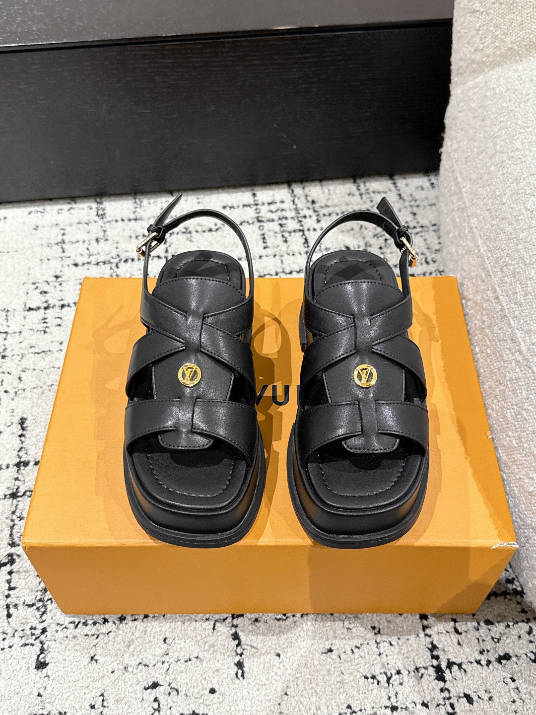 Louis Vuitton Maya Flatform Leather Sandals | Stylish Summer Footwear