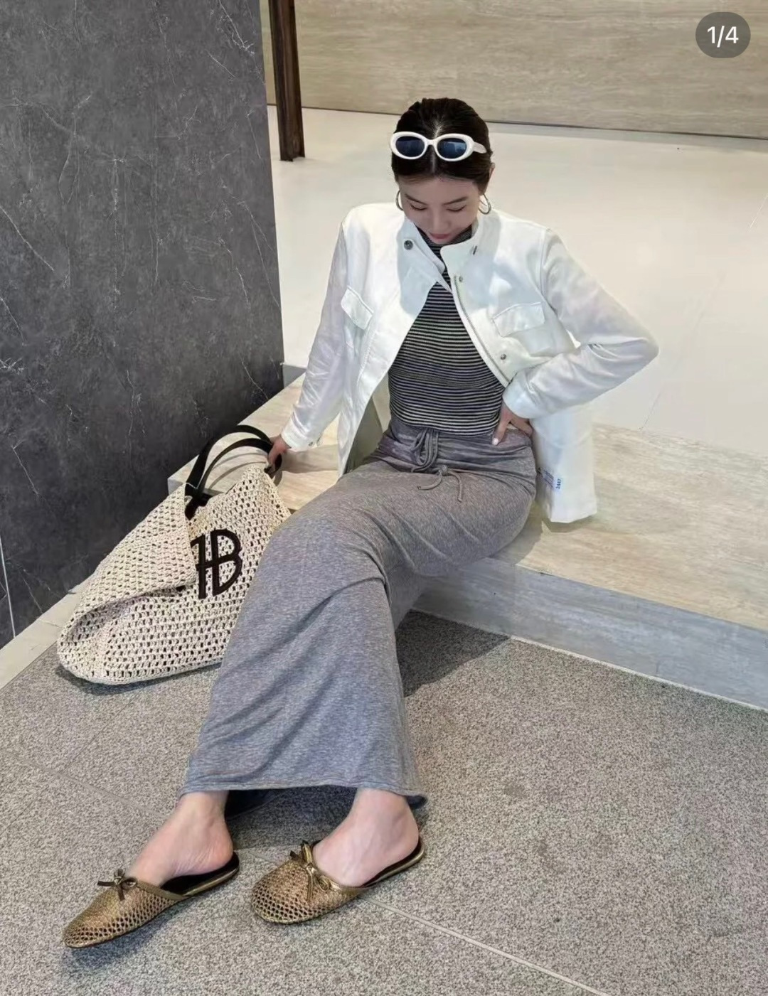 NO:250744,#Reference for foot pictures, half-tugging single shoes19860909#上脚图参考,半拖单鞋,Women's Shoes