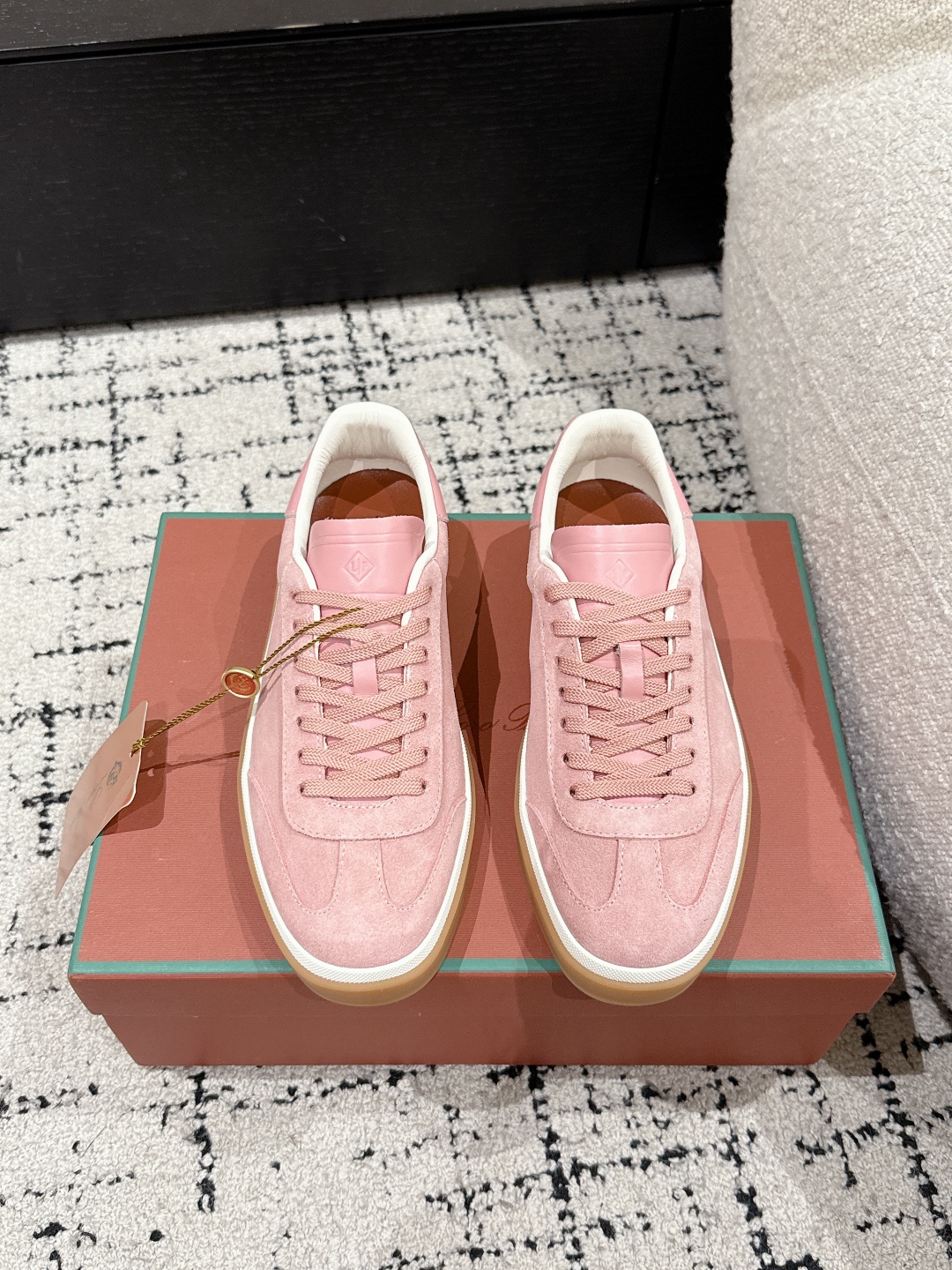 Loro Piana Tennis Walk Pink Suede Low-Top Sneakers - Urban Style & Comfort