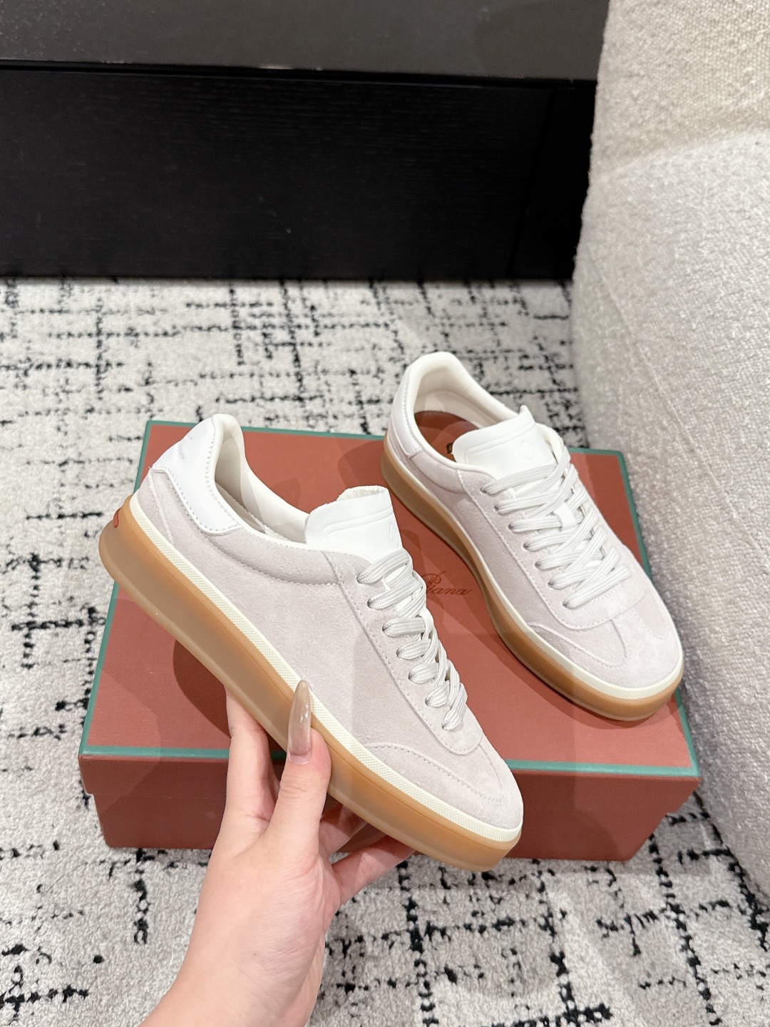 Loro Piana Tennis Walk Suede Sneakers Low-Top Casual Shoes 6 cmp i1744836464598 2056 0 4
