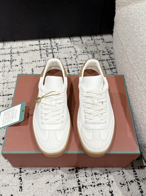 Loro Piana Tennis Walk White Suede Sneakers Low-Top Design - Unisex 1 Loro Piana Tennis Walk White Suede Sneakers Low-Top Design - Unisex