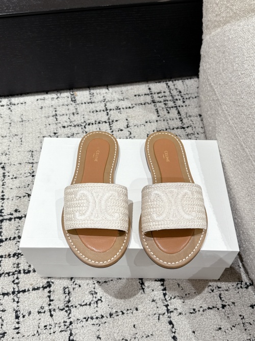 Celine Women's Triomphe Woven Slide Sandals | Summer Fashion 1 Celine Women's Triomphe Woven Slide Sandals | Summer Fashion