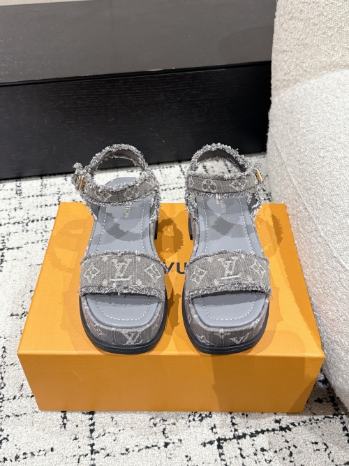 Louis Vuitton Maya Denim Flatform Sandals - Chic Summer Style, Sizes 35-41 1 Louis Vuitton Maya Denim Flatform Sandals - Chic Summer Style, Sizes 35-41