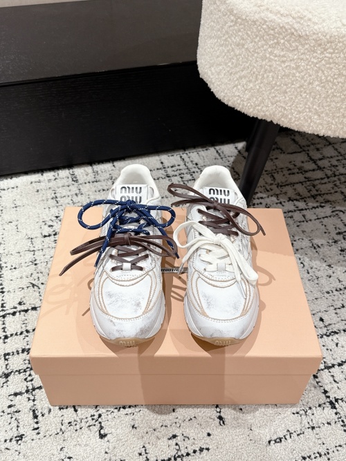 Miu Miu Women's Retro Running Sneakers Trending Fashionable Comfort Shoes 1 Miu Miu Women's Retro Running Sneakers Trending Fashionable Comfort Shoes