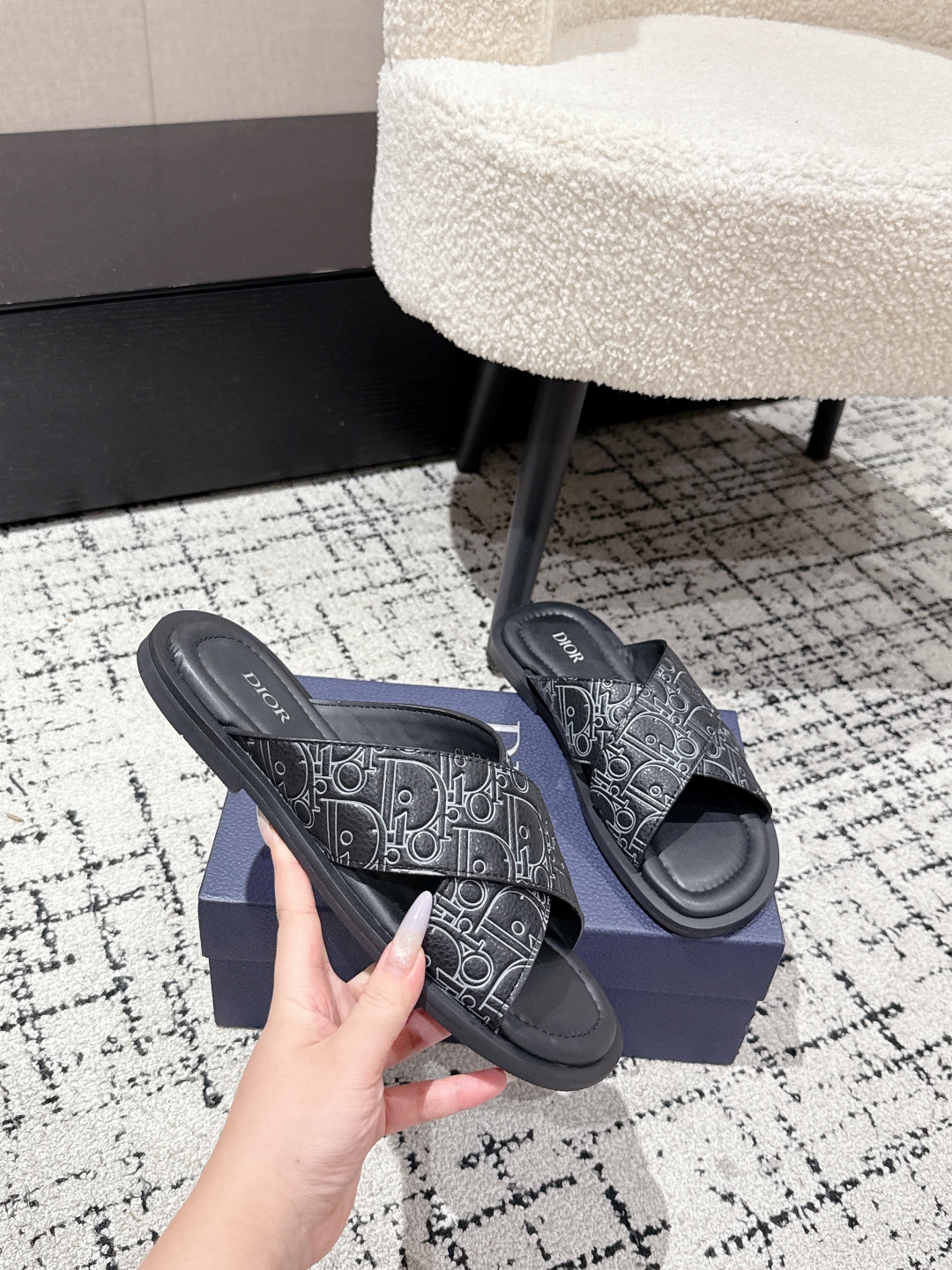Dior Oblique Jacquard Men's Slides: Summer Style & Comfort - Size 39-46 6 cmp i1752145172233 7706 0 4