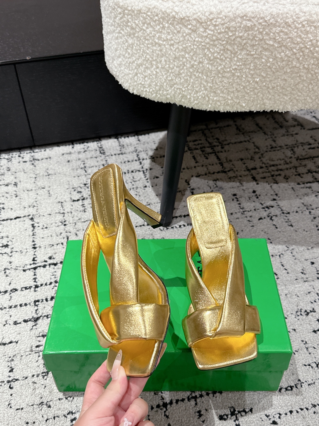 BV Parco Women's Mules Sandals, Genuine Leather Woven Heeled Slides 5 cmp i1753820503177 5351 0 3