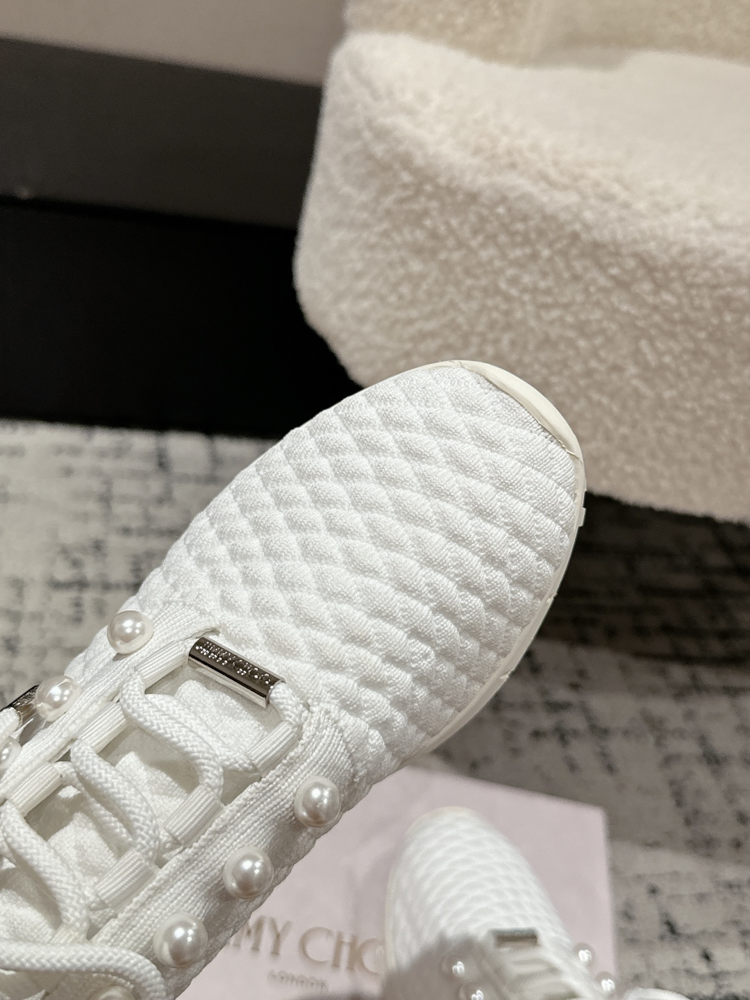 New Jimmy Choo Knitting Sneakers: Goddess in White, Sizes 35-40. - 图片 6