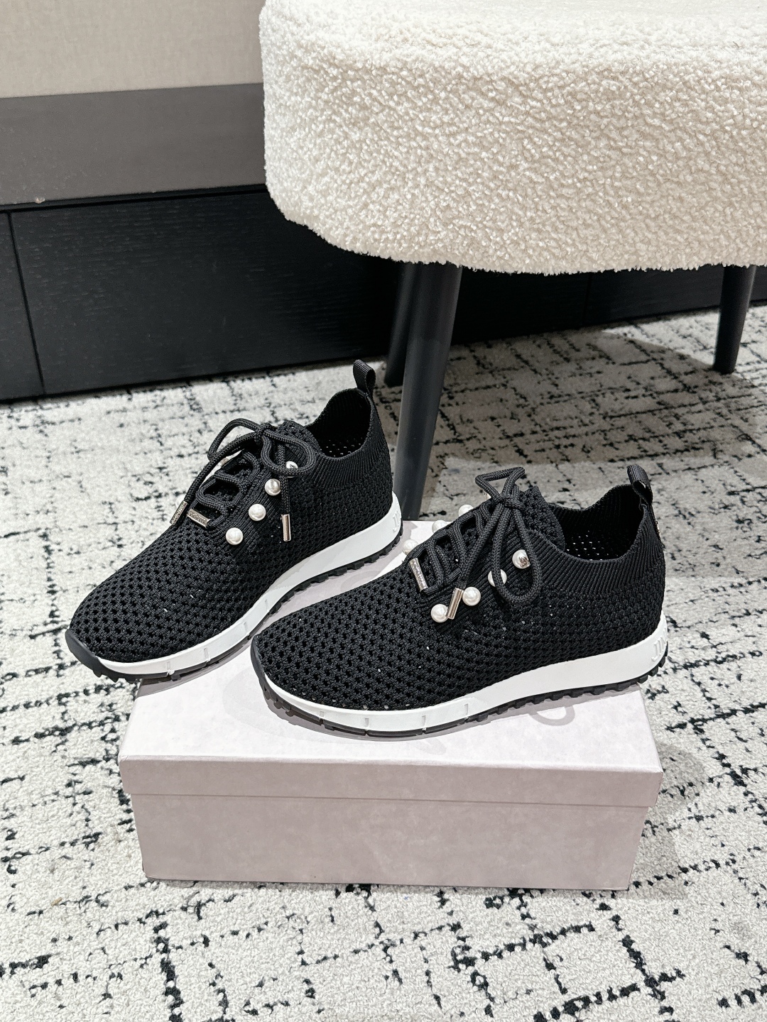 New Jimmy Choo Knitting Sneakers: Goddess of Leisure in Perfect White, Sizes 35-40