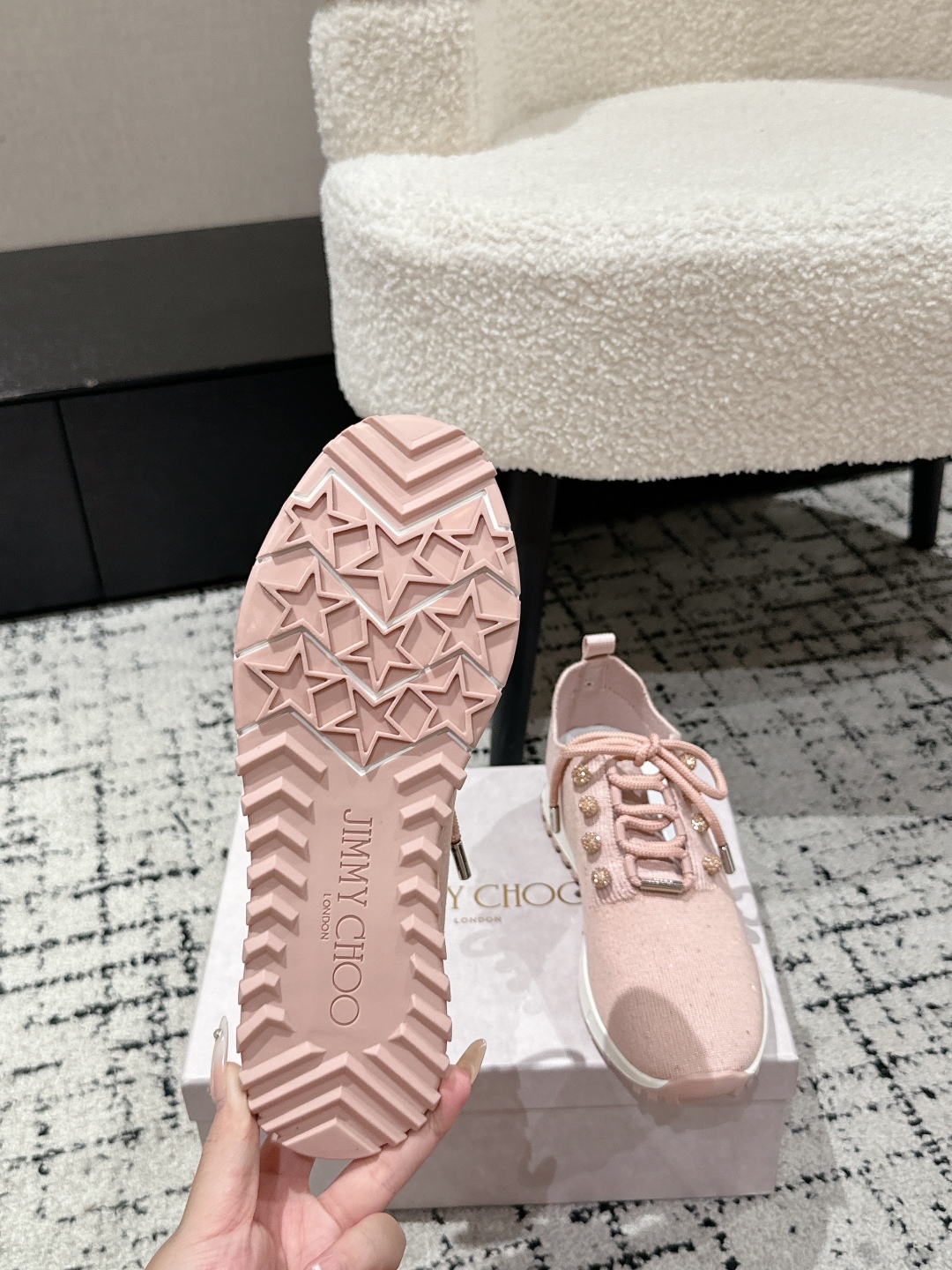 New Jimmy Choo Knitting Sneakers: Goddess in White, Sizes 35-40. - 图片 9