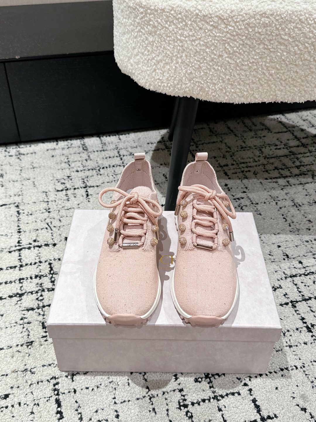 New Jimmy Choo Knitting Sneakers: Goddess in White, Sizes 35-40. - 图片 2