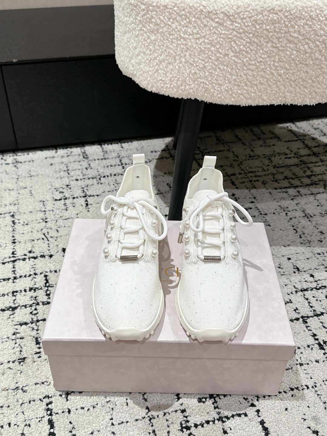 New Jimmy Choo Knitting Sneakers: Goddess in White, Sizes 35-40. - 图片 2