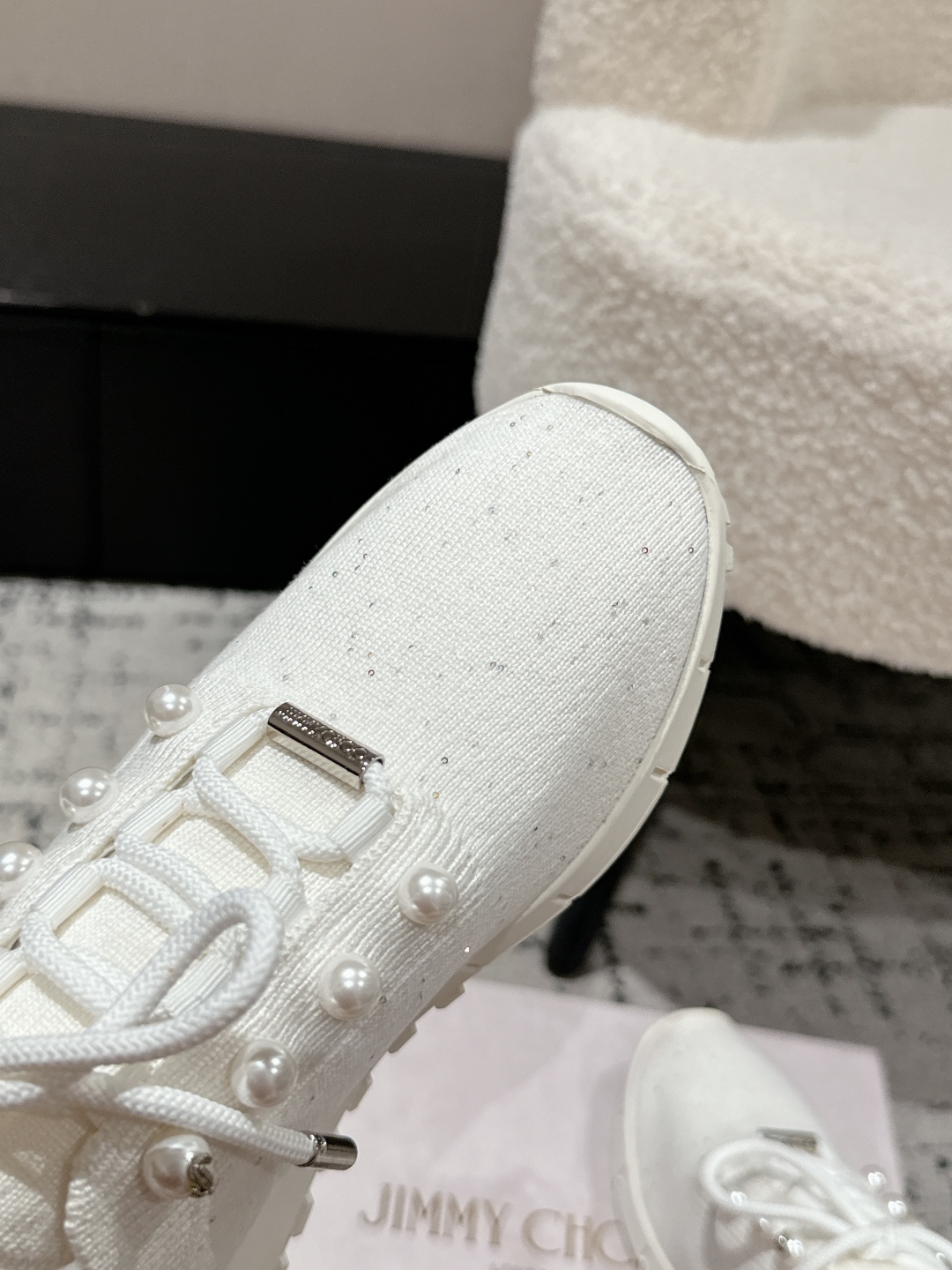 New Jimmy Choo Knitting Sneakers: Goddess in White, Sizes 35-40. - 图片 6