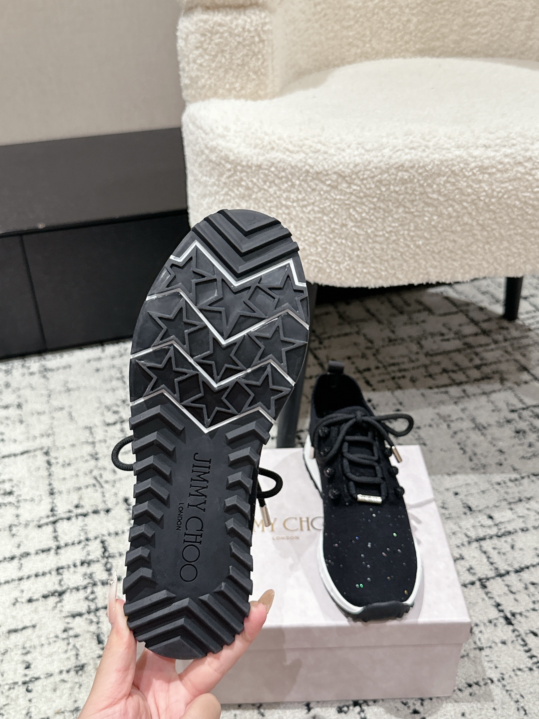 New Knitting Sneakers by Jimmy Choo in White, Sizes 35-40, Customizable. - 图片 9