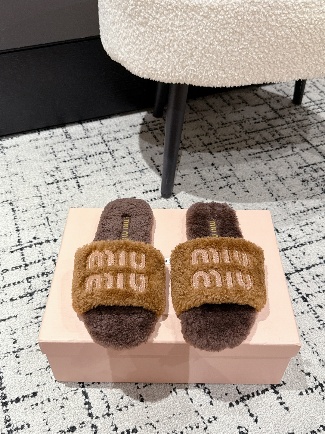 Miu Miu Women's Shearling Slippers - Warm, Stylish, and Comfortable