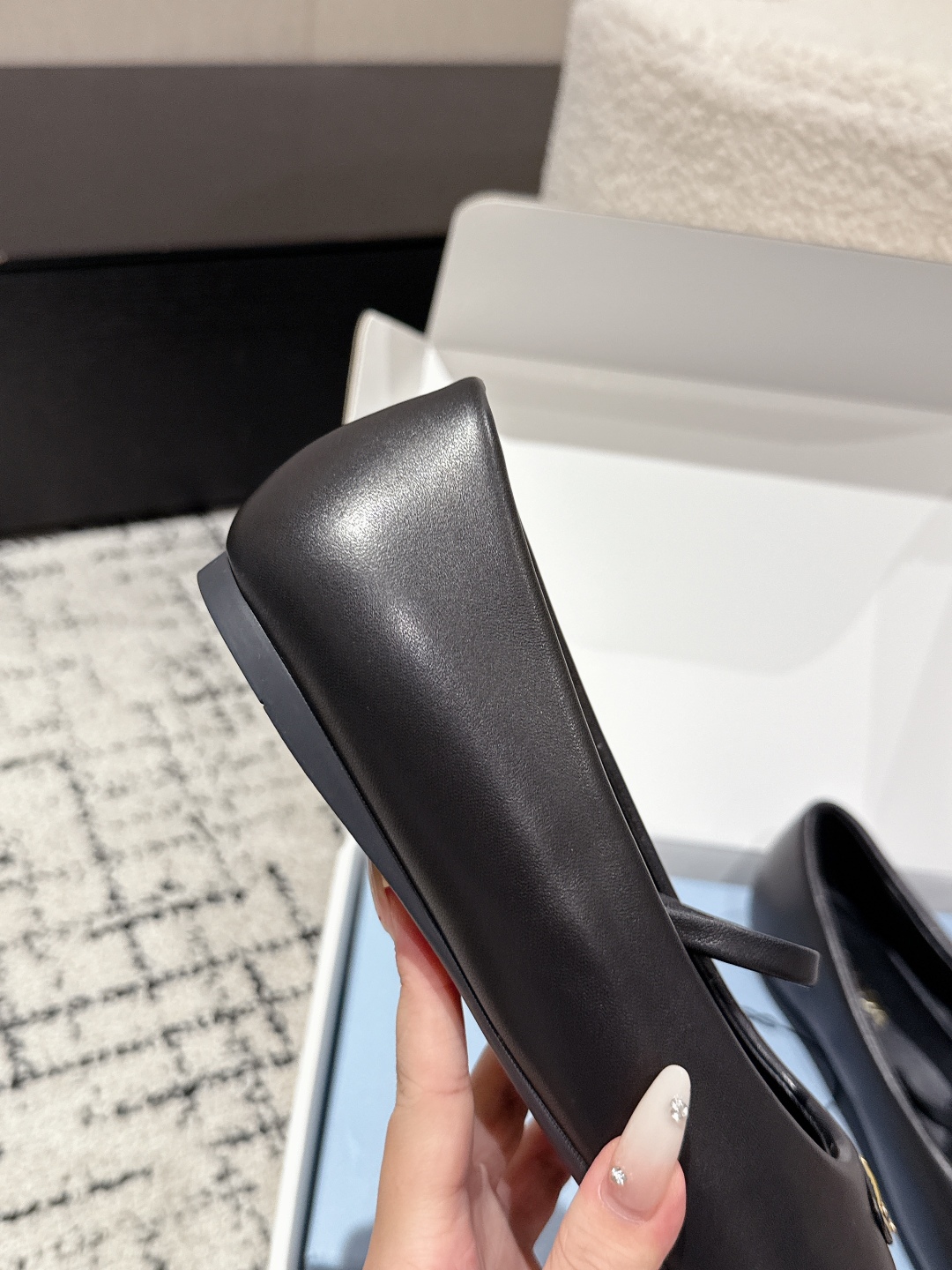 Prada New 25 Top Version Ballet Mary Jane Shoes Review with Cone Heel – Product Details - 图片 8