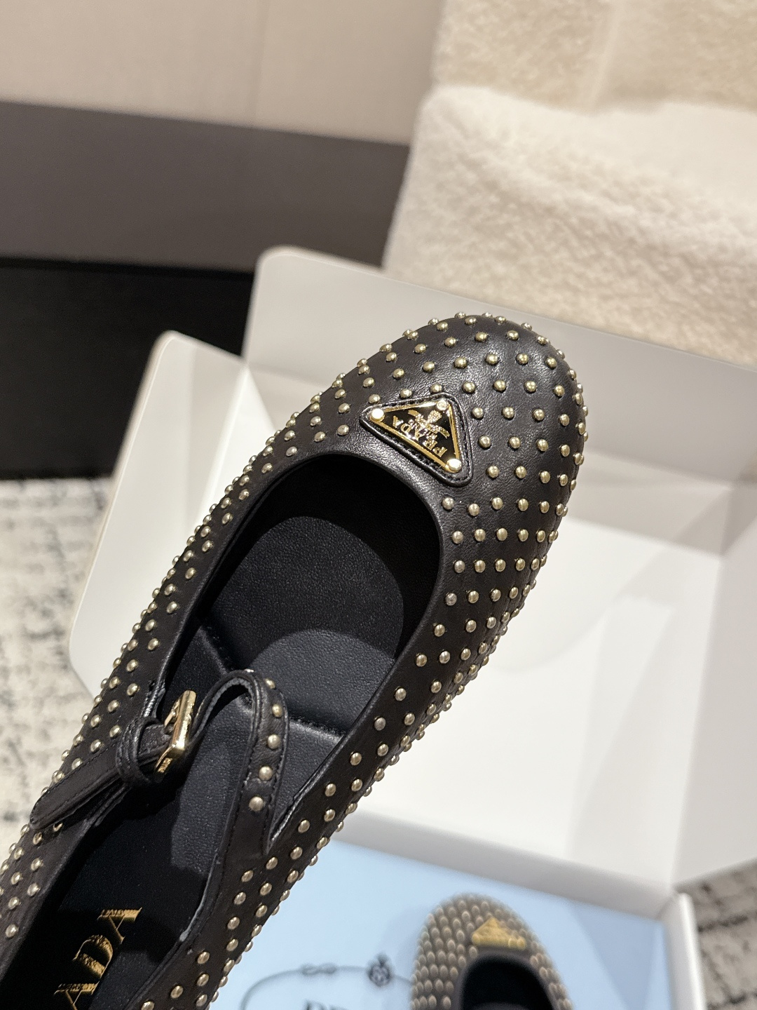 New Prada Ballet Shoes: Mary Jane Style, White Dress, Cone Heel – Size 35-41 - 图片 6