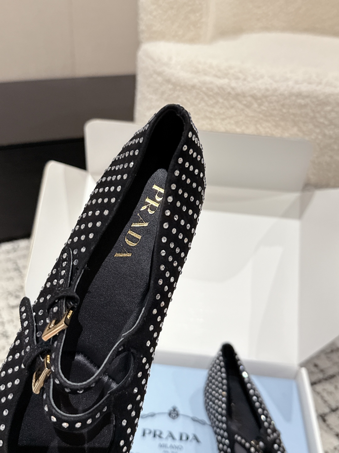 Prada 25 New Ballet Shoes Mary Jane Flat Cone Leather Sheepskin Rubber Sole Size 35-41 #Top Version - 图片 7