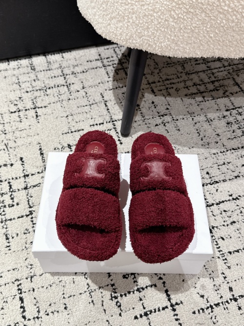 Celine Women's Shearling Wool Slippers - Luxurious Comfort & Style 1 Celine Women's Shearling Wool Slippers - Luxurious Comfort & Style