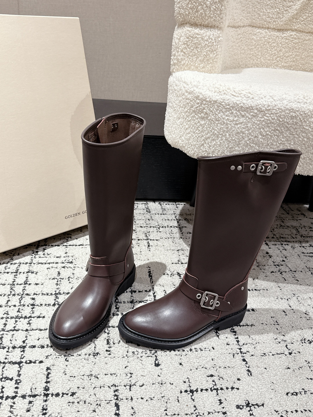 Golden Goose Women's Leather Knee-High Biker Boots with Buckle Detail 3 cmp i1760176375170 6446 0 1