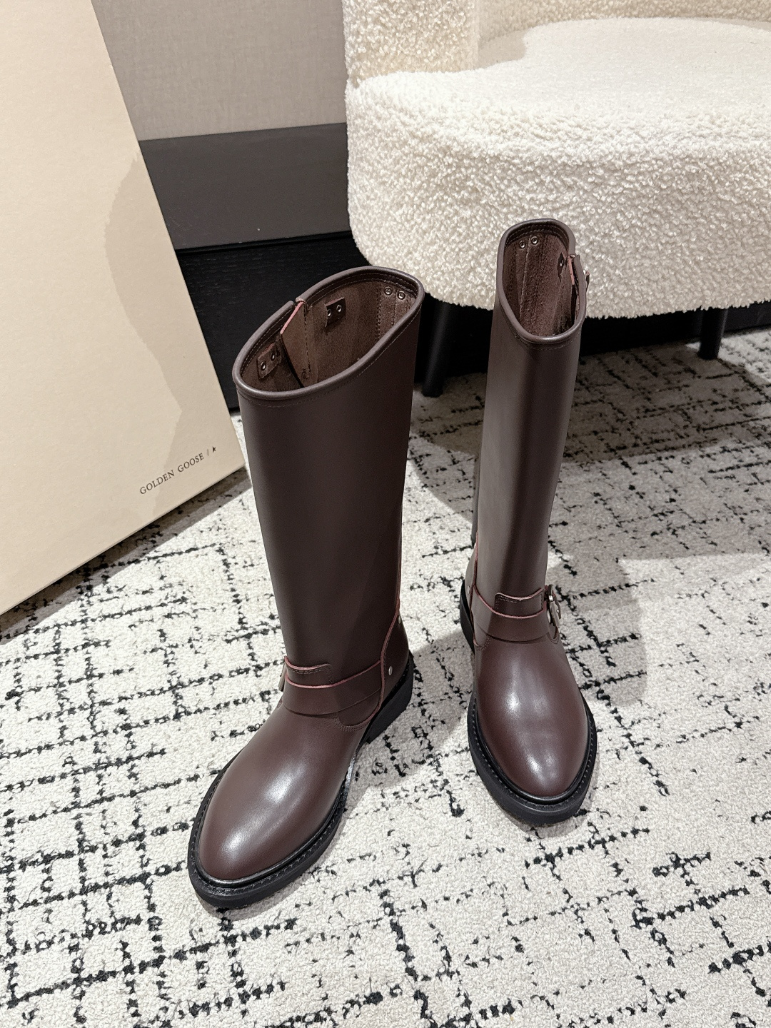 Golden Goose Women's Leather Knee-High Biker Boots with Buckle Detail 4 cmp i1760176375595 1174 0 2