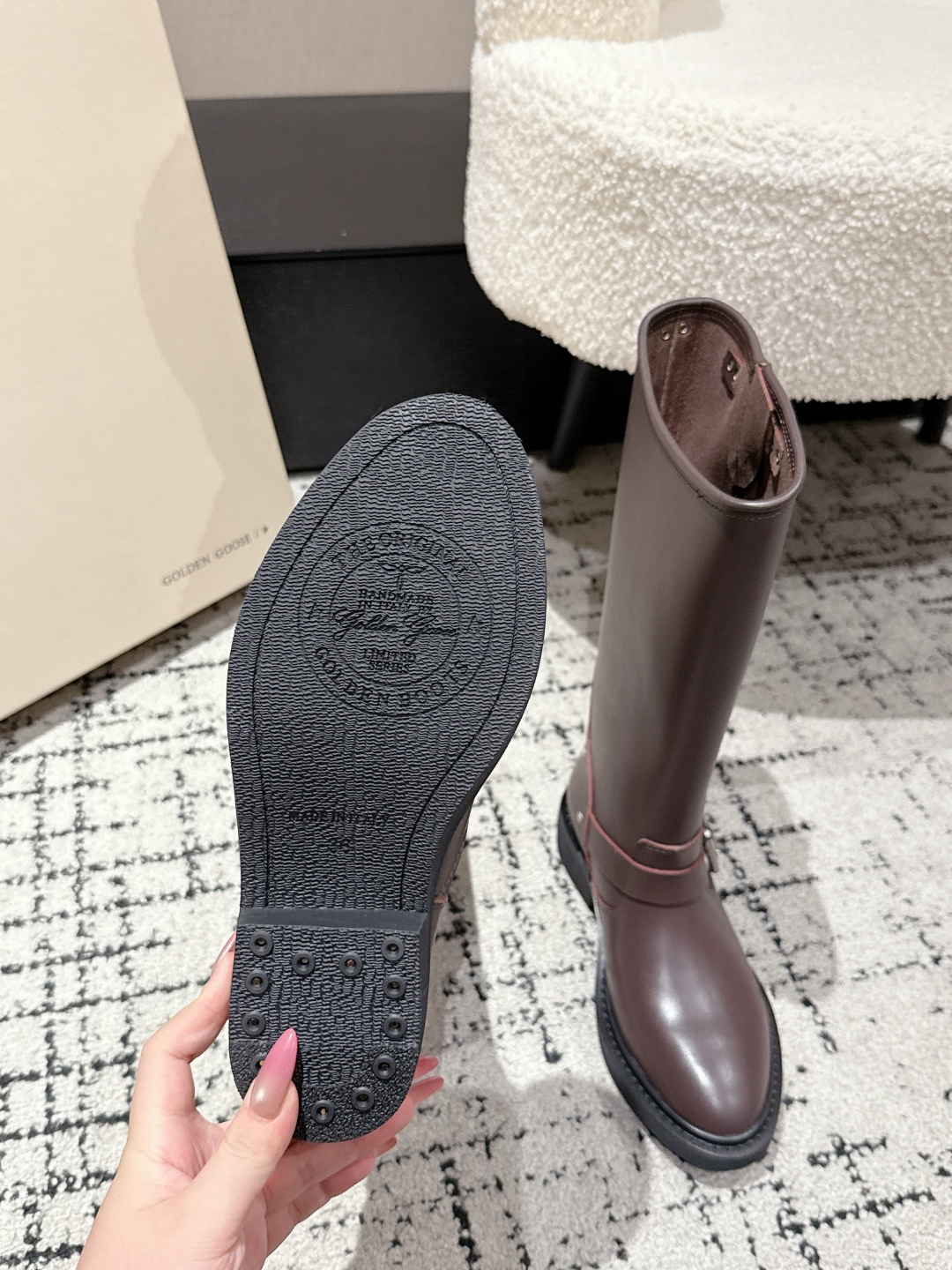 Golden Goose Women's Leather Knee-High Biker Boots with Buckle Detail 10 cmp i1760176375596 3410 0 8