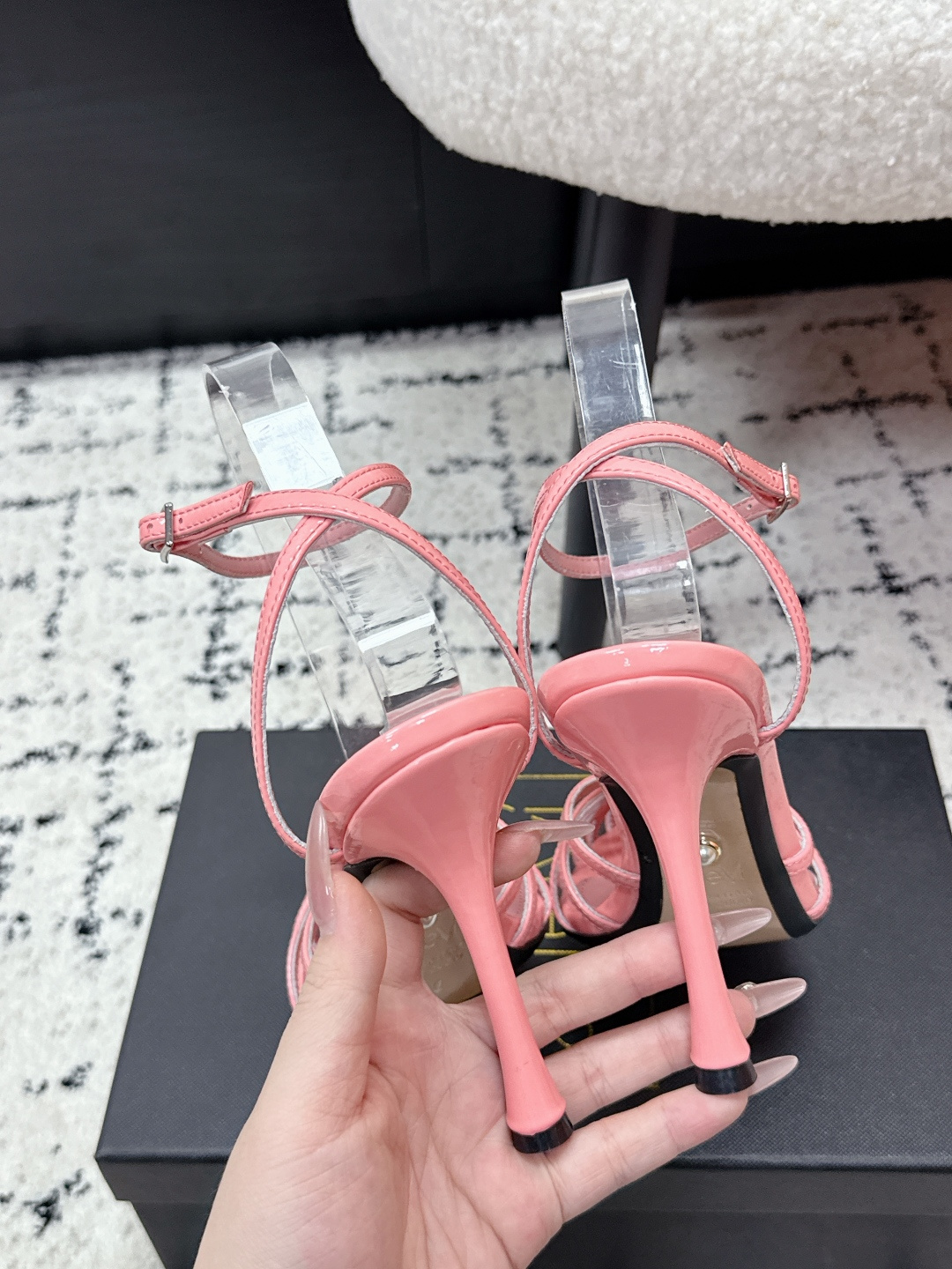 알레비 스트랩 하이힐 뮬 42270 이미지 9