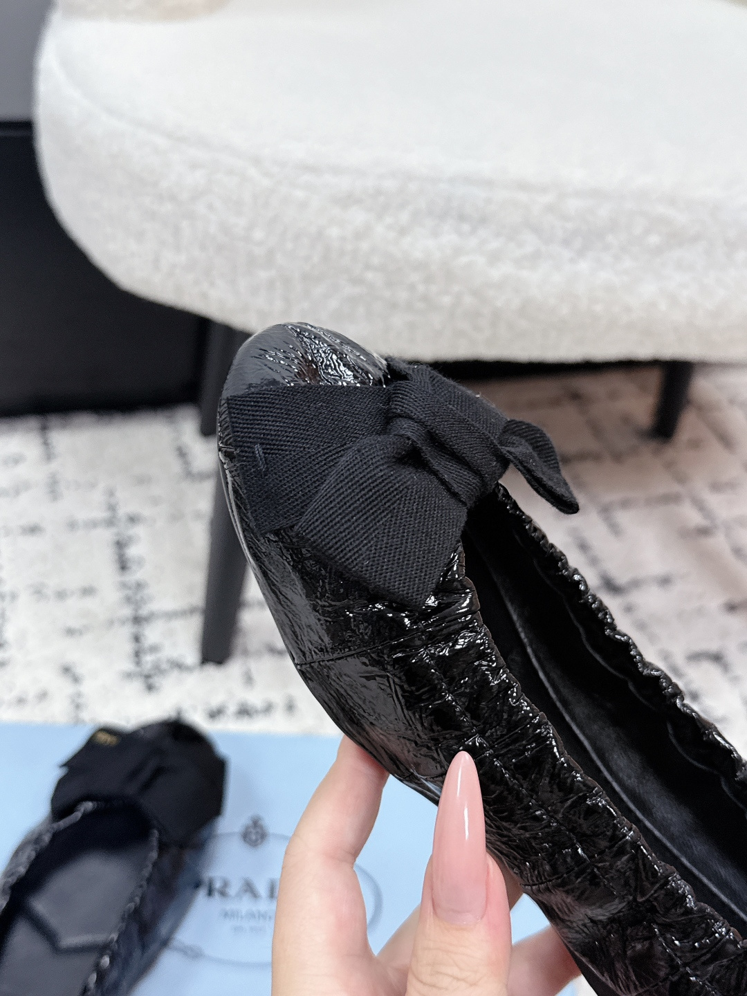 Prada Style Leather Women's Shoes style reference detail image 6 from source 784806